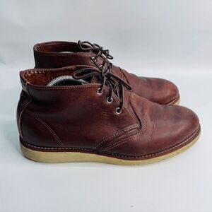 RED WING Shoes 3141 Work Chukka Briar Leather Ankle Boots Mens Sz 10 D
